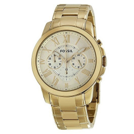Watch strap Fossil FS4814 Stainless steel Gold Toned 22mm